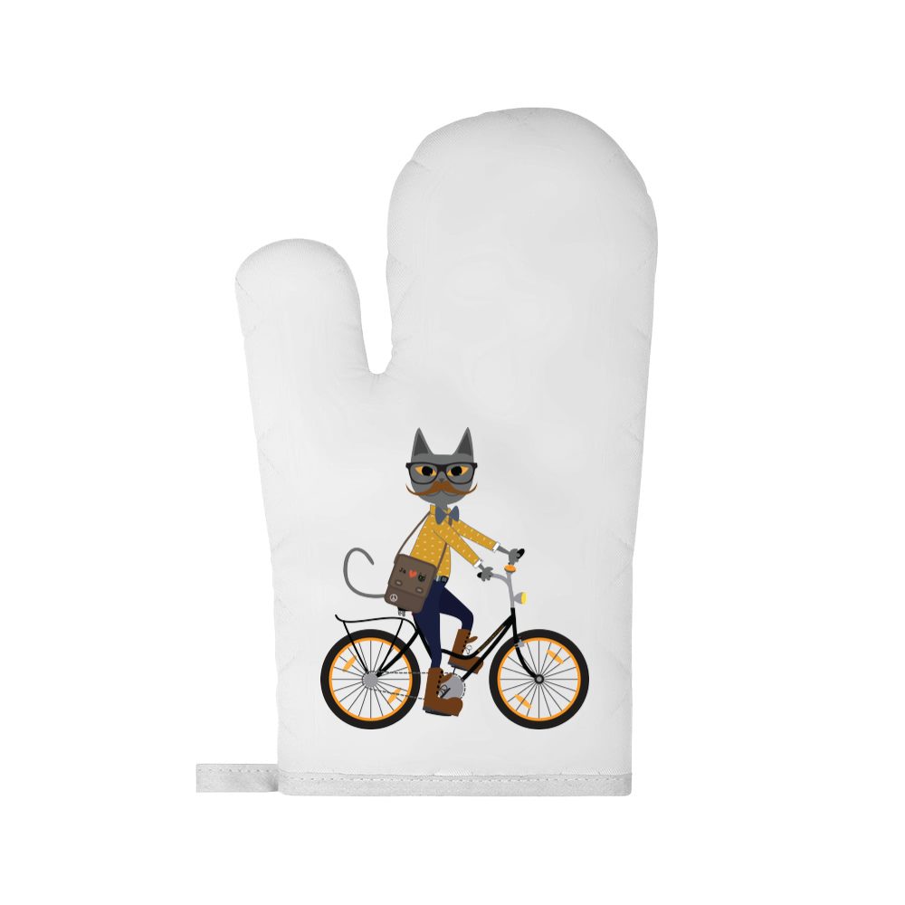 Hipster mačak na biciklu