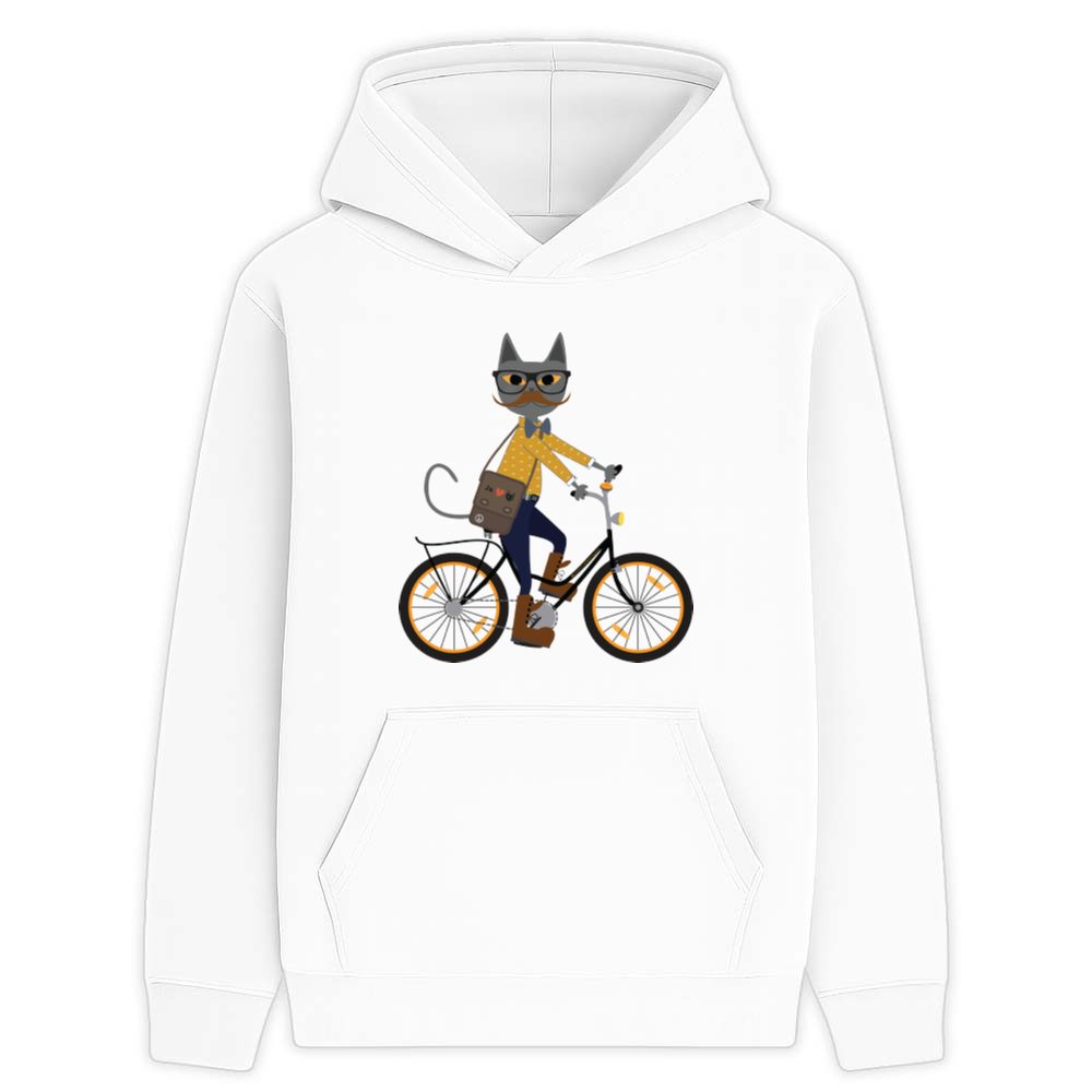 Hipster mačak na biciklu