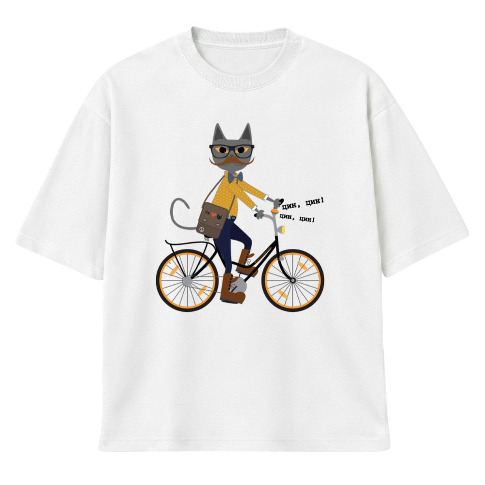 Hipster mačak na biciklu