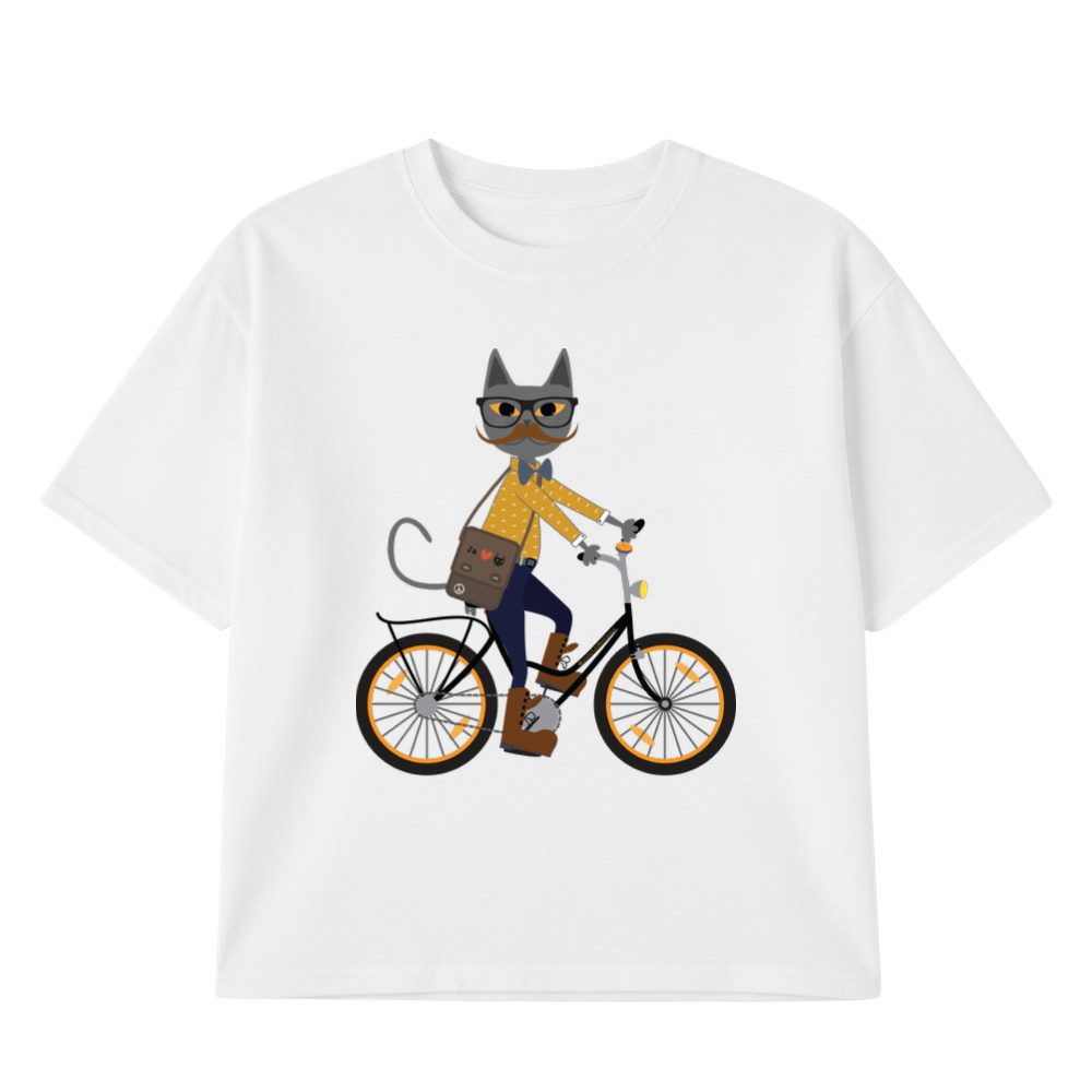 Hipster mačak na biciklu