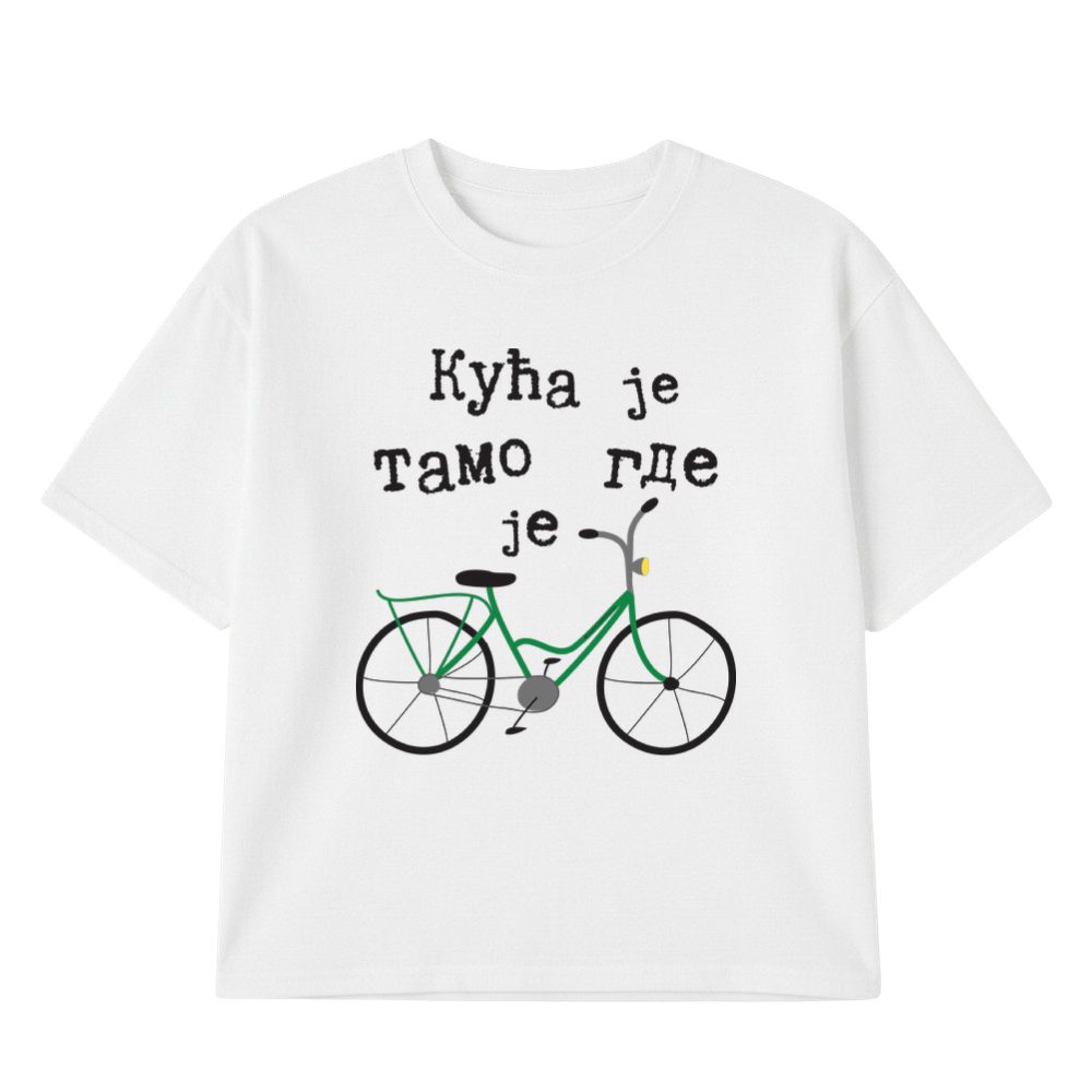 Kuća je tamo gde je bicikl.