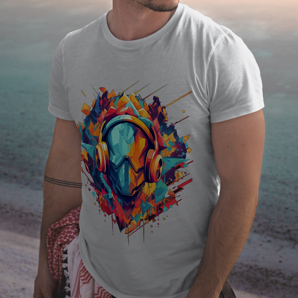 Apstraktna Muška Majica - Gaming Slušalice