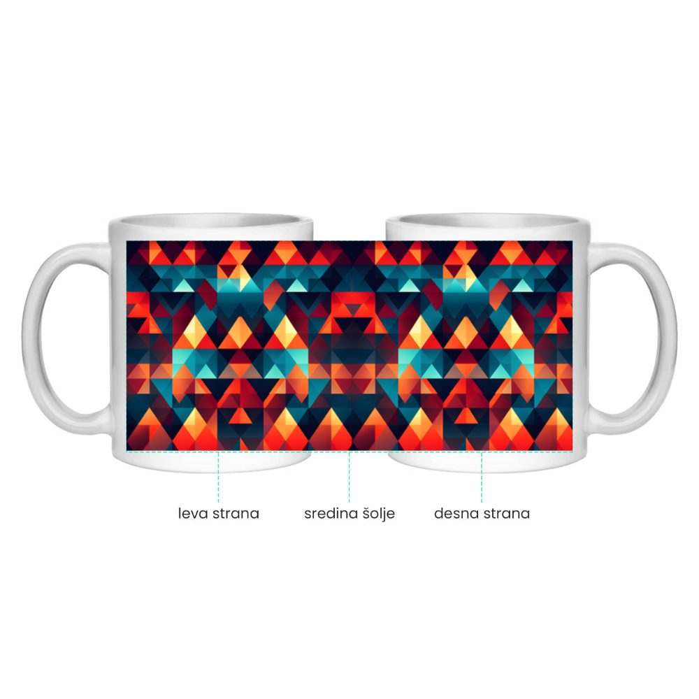 Apstraktna Keramička Šolja - Trouglovi