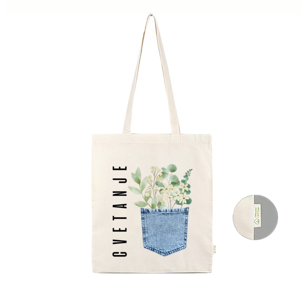 Cvetanje - ceger od organskog pamuka - Ceger Art Shop