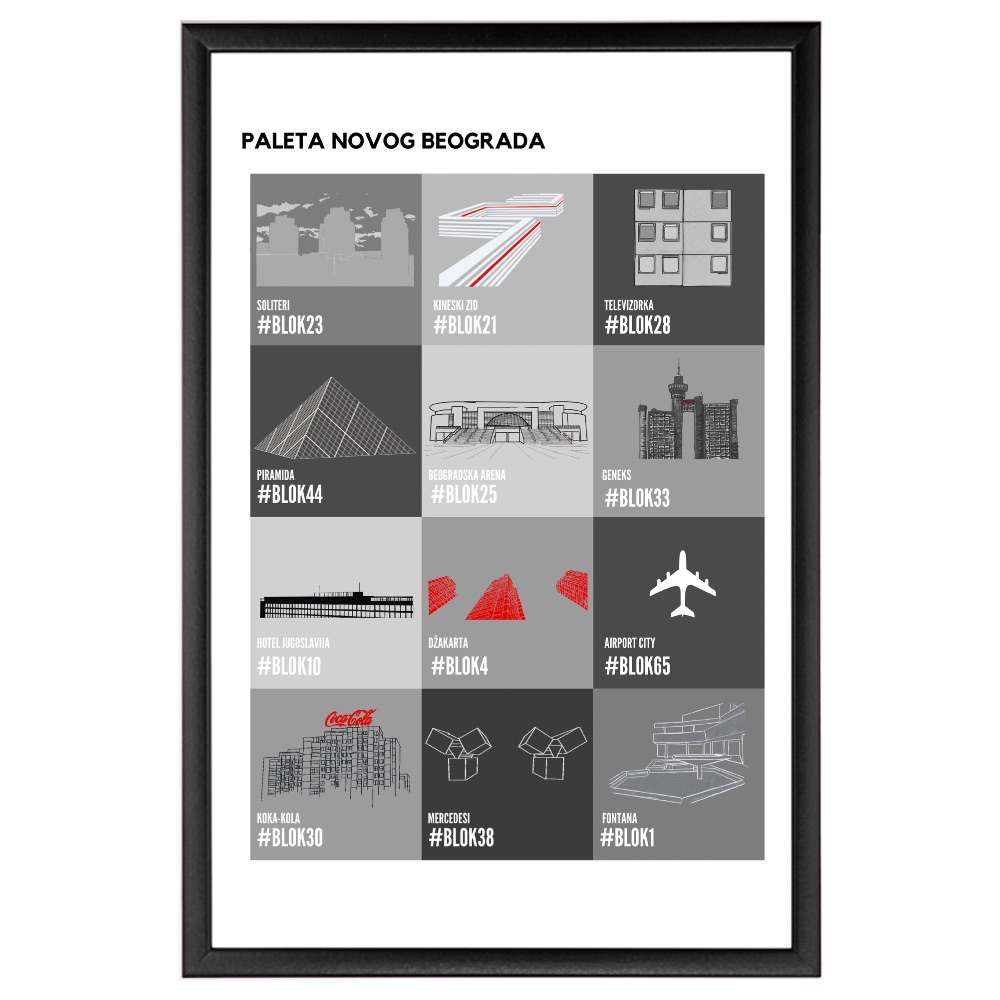 Paleta Novog Beograda Poster