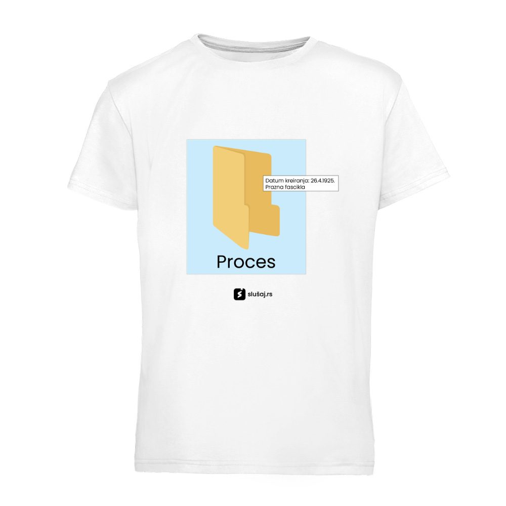 Proces - Franc Kafka bela muška majica