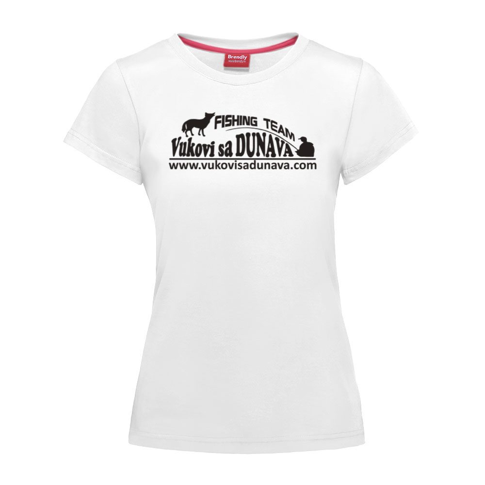 Ženska majica Vukovi sa DUNAVA - logo crne boje