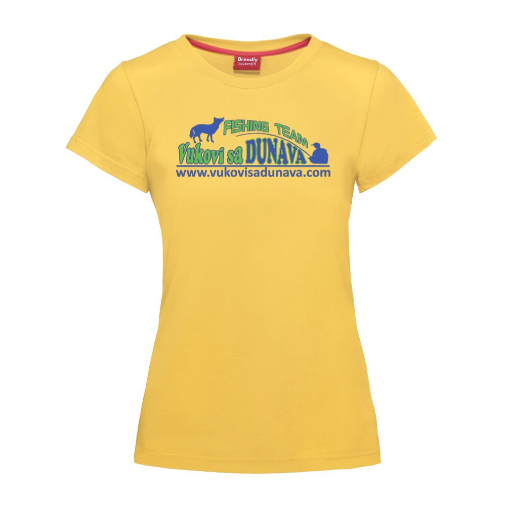 Ženska majica Vukovi sa DUNAVA - logo plavo zelene boje