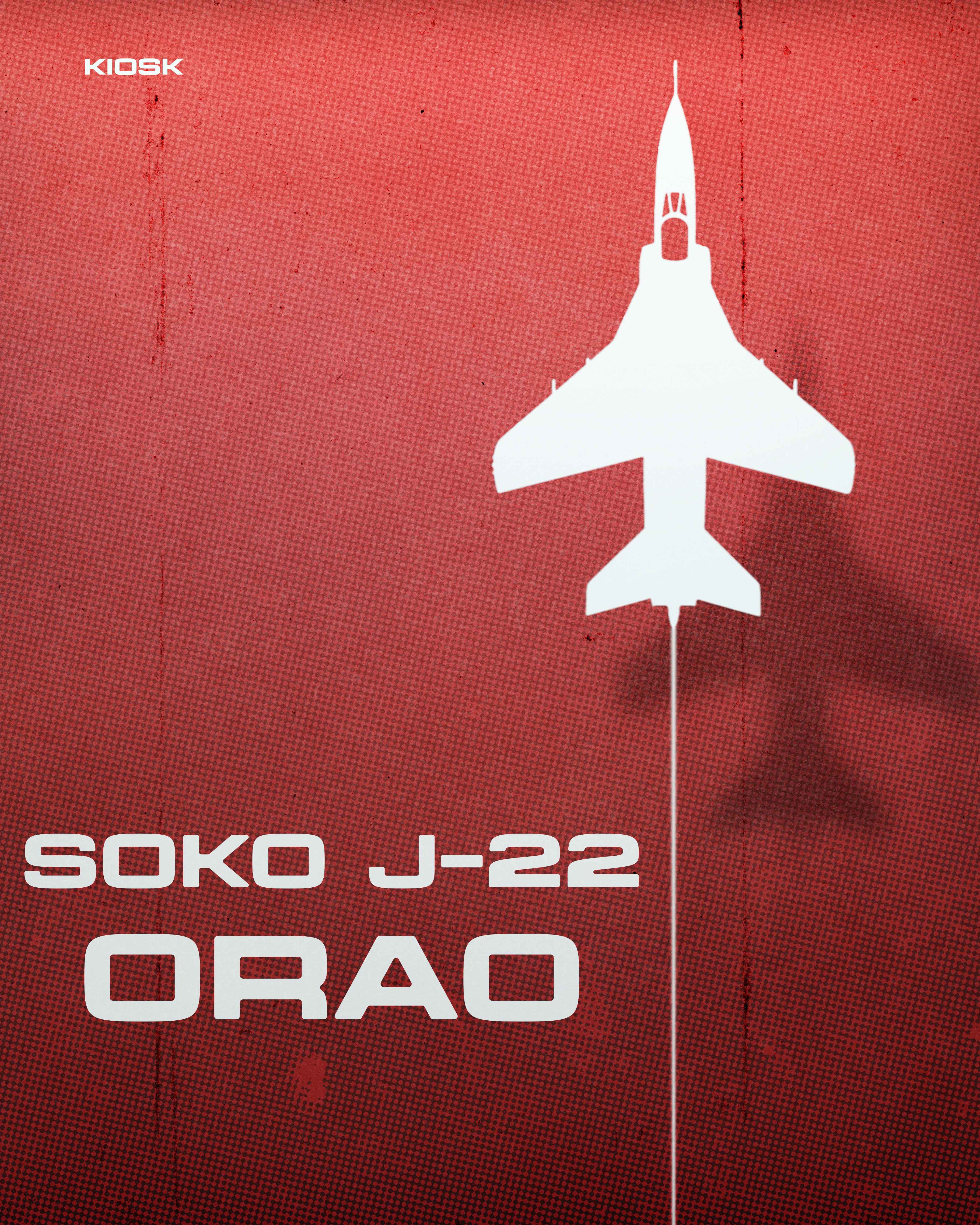Retro majica Soko J-22 Orao – Crvena verzija