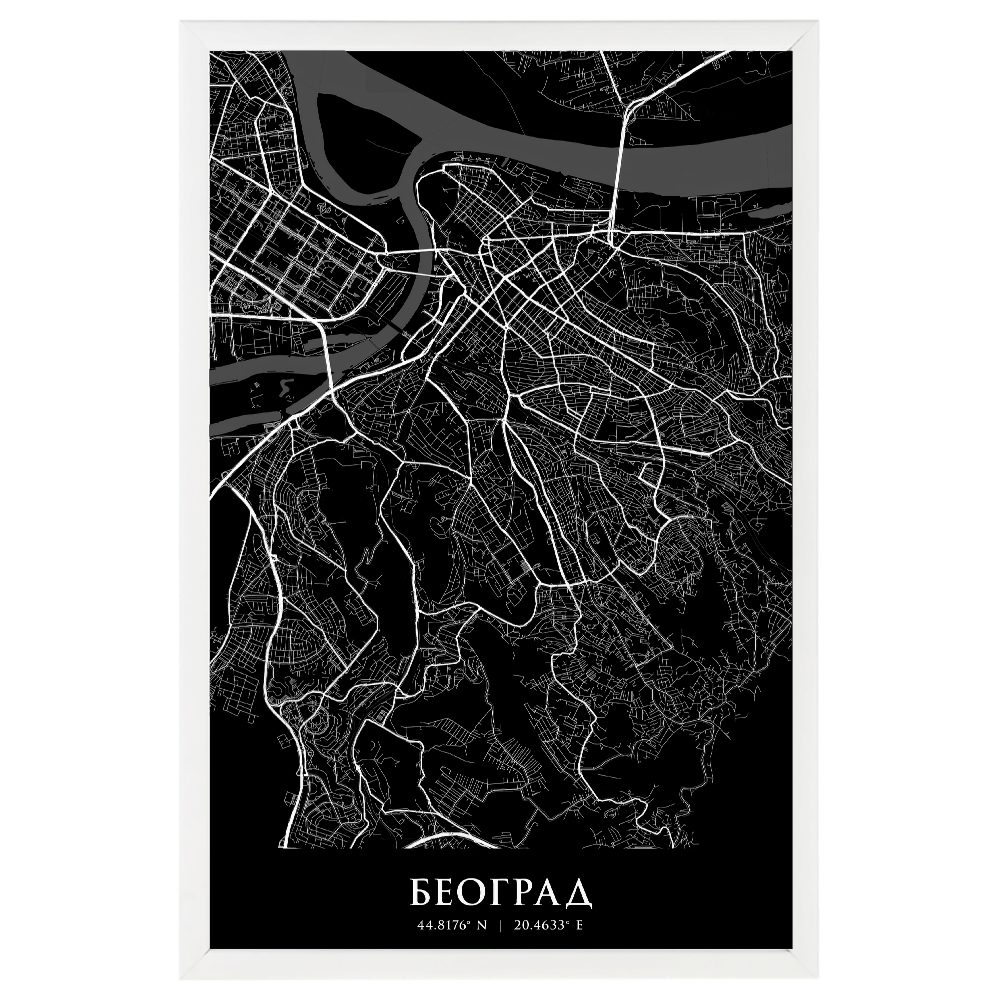 Beograd White - Print