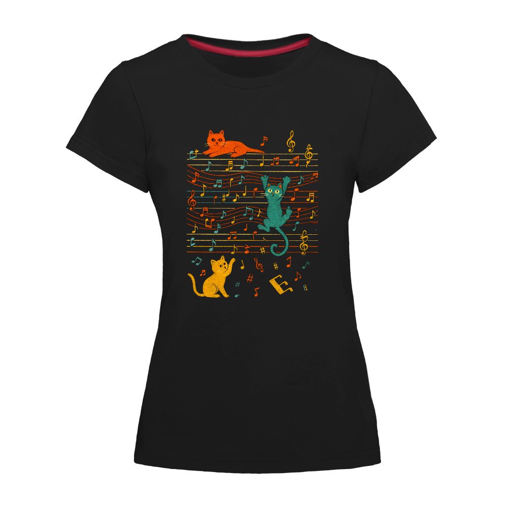 Mace i Note u Koloru - Zenska Majica