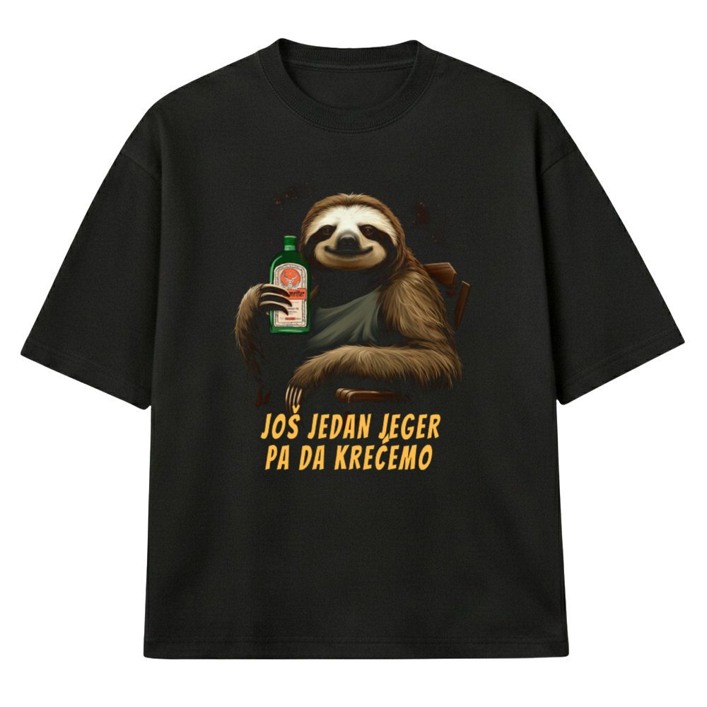 Popijem Jeger pa Krecemo Lenjivac - Muska Majica