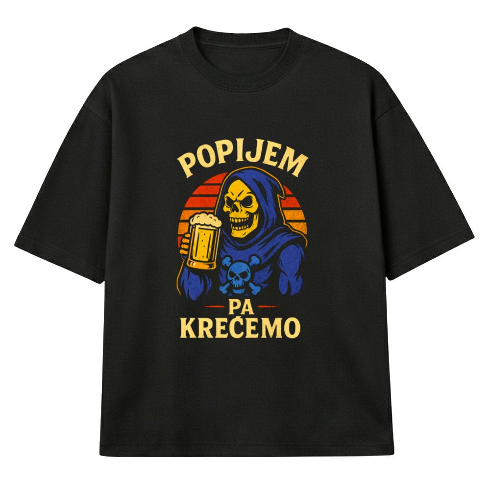 Popijem pa Krecemo Skeletor - Muska Majica