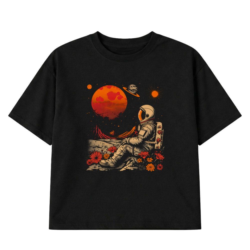 Astronaut i Cvece - Zenska Majica