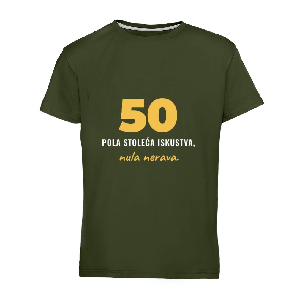 50. Pola stoleća iskustva, nula nerava – majica
