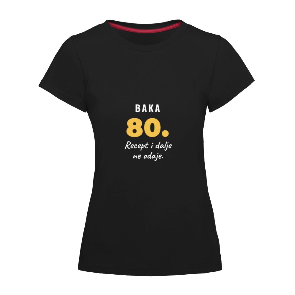 Baka 80. Recept i dalje ne odaje – majica za 80. rođendan