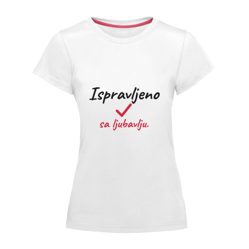 Ispravljeno sa ljubavlju – ženska majica za učiteljicu