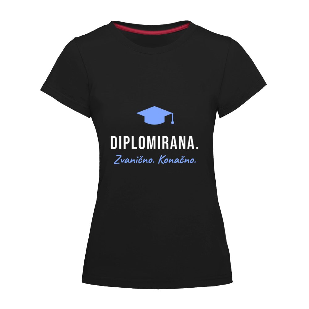 Diplomirana. Zvanično. Konačno – majica za diplomiranje