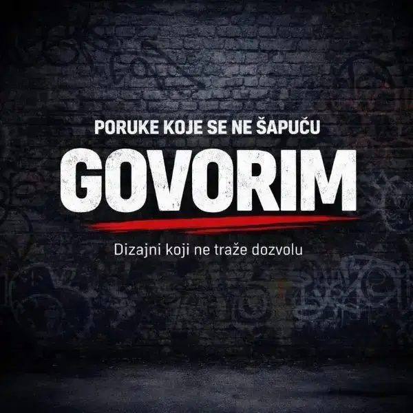 Krle dizajn majice sa natpisom Govorim - poruke koje se ne šapuću