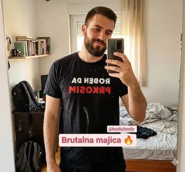 Recenzija kupca za krsticfamily - Brutalna majica Rođen da prkosim